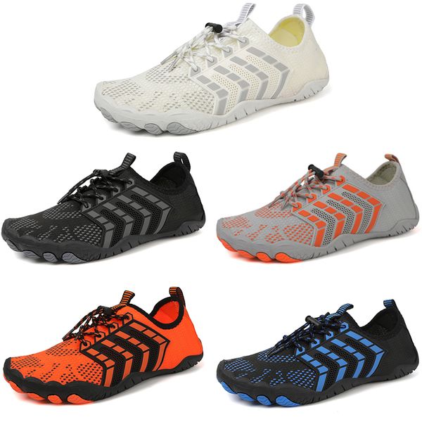 

2023 anti-slip wear resistant casual mesh beach wading shoes men black gray white orange toutdoor for all terrains