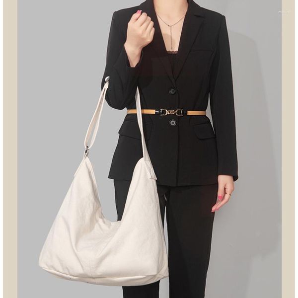 

shoulder bags crossbody bag for female college students class large capacity canvas