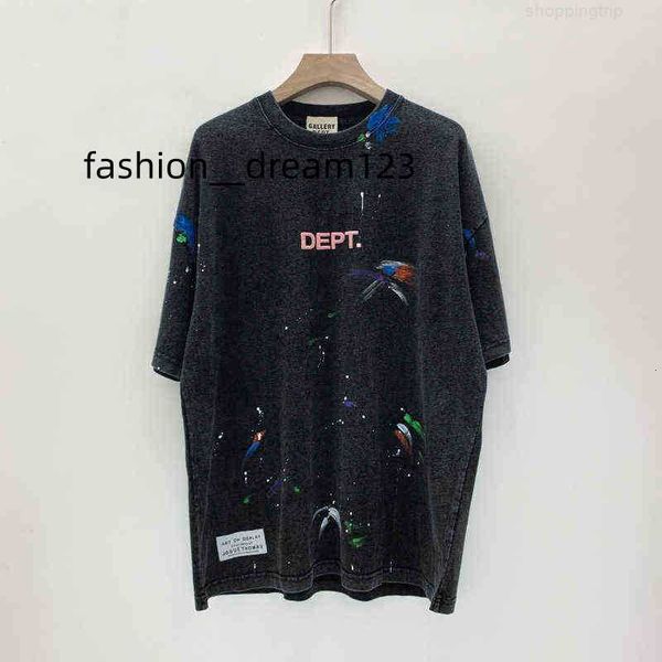 

star designer galleryes men shirs deps loose shir oversize and women shirs hip hop fashion shir rero coon pained shir 091vgs0a, White;black