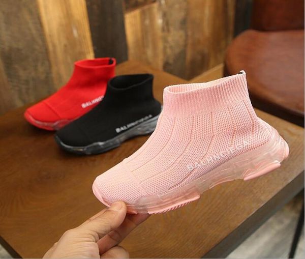 

fashion baby kids shoes socks boots children slipon casual flats speed trainer sneakers boy girl highrunning shoes1069867, Black;red