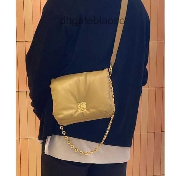 

lloew designer shoulder bag loewa bags 2023 goyas women puffy fashion chain small square pillow puffer handbags