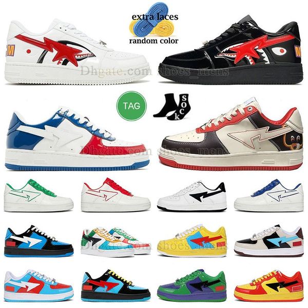 

2023 new casual shoes shark white sk8 schuhe france college dropout shark black platform shoe sta abc camo white blue camo combo red men wo
