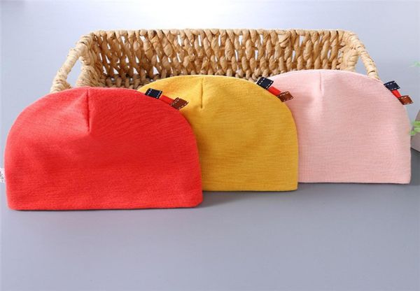 

new baby street dance hip hop hat cotton spring autumn toddler hat scarf for boys girls cap winter warm solid color children hat8327394, Yellow
