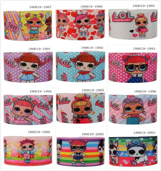 

303903975mm lolloli printed grosgrain ribbon girl ribbon cartoon character3462835, Pink;blue