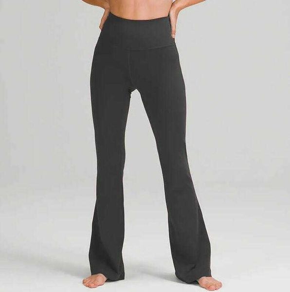 

lu-06 women high waist yoga flared pants wide leg sports trousers solid color slim hips loose dance tights ladies gym plus size leggings, White;red