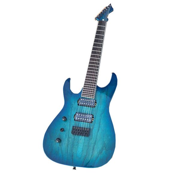 

in the blue explosion of the new left hand 7-string electric guitar
