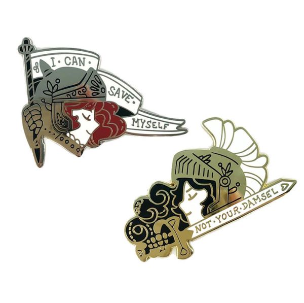 

new feminism metal brooch cartoon decorate badges collecting men women fashion jewelry gifts interesting enamel pins8364430, Blue