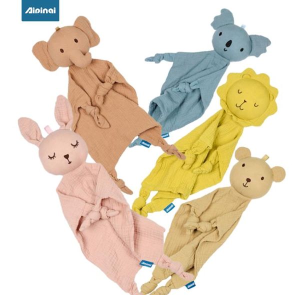 

soft organic cotton muslin bunny rabbit animal newborn pacify towels bibs soothers towel robes baby accessory8026326