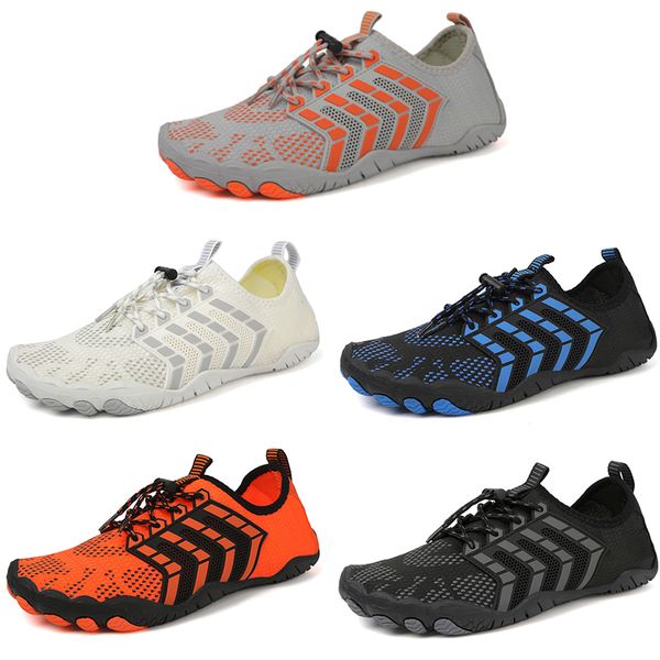 

2023 anti-slip wear resistant beach wading casual shoes men gray blue white orange sneakers outdoor for all terrains, Black