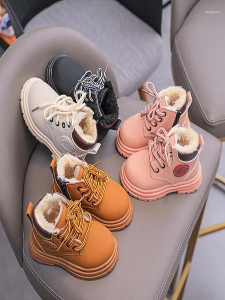 

boots 2022 baby girls boys ankle kids autumn winter cotton shoes toddler fashion sneakers infant first walkers8129081, Black;grey