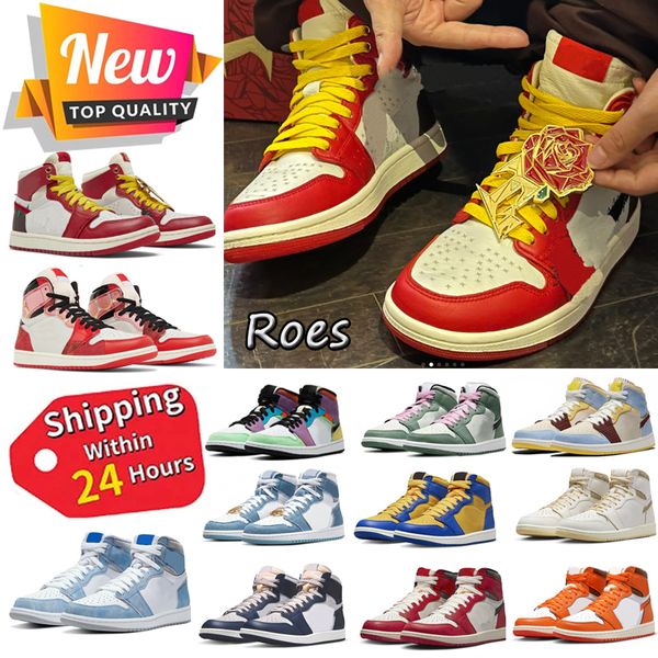 

2023 new men jumpman 1 1s basksetball shoes mens women sport sneakers bred patent bordeaux dark mocha bubble gum chicago obsidian fragment s