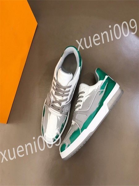 

2023 luxurys designer men women casual shoe triple white black sneakers gomma leather trainer printed platform trainers shoes wd230602