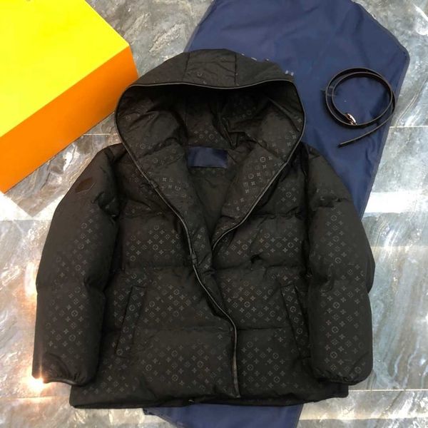 

in winter, women's short hooded down jacket with extra fleece and thickening, the waistband is not bloated, and the white duck down is, Black