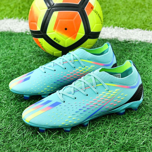 

athletic outdoor men's soccer grass training match soccer cleat long nail soccer cleat for comfort non-slip traction and durability 230, Black