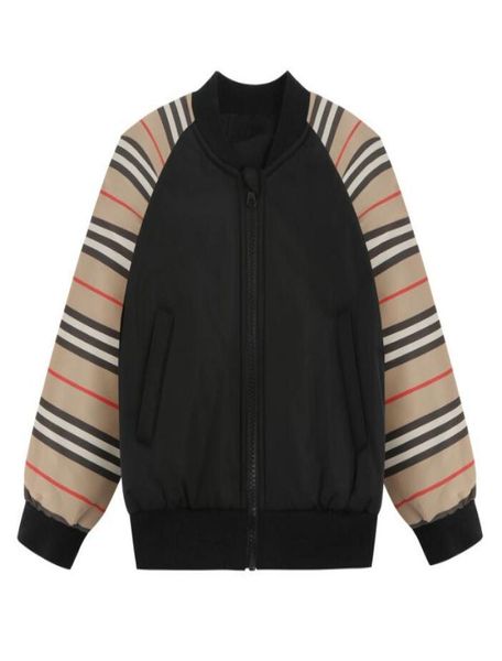 

cute baby boys girls zipper jackets autumn winter kids striped thicken warm jacket children cotton coats boy outwear 27 years5882824, Blue;gray