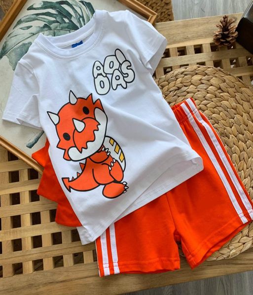 

2020 spring luxury designer baby boy039s tshirt pants twopiec 37 years olde suit kids brand children039s 2pcs cotton clot9906582, White
