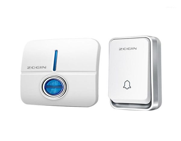 

zogin wireless doorbell led light with 51 chime waterproof push button receivers 150m long range for home security eu plug19356881