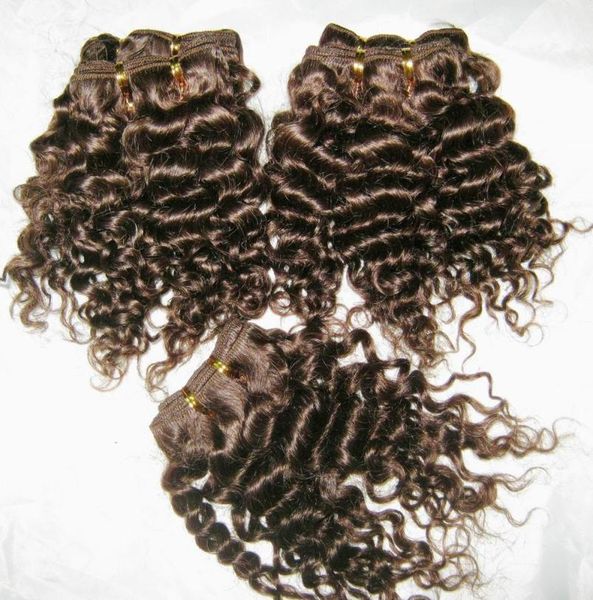

12pcslot small tight afro curly weave 100 peruvian human hair t whole s crochet hair extensions5629114, Black