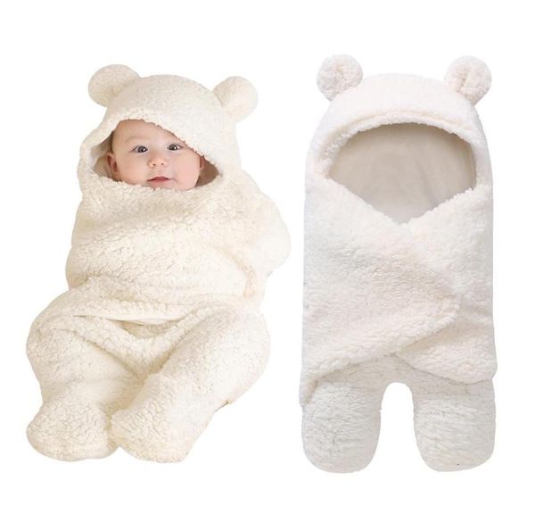 

autumn and winter of 2019 newborn baby boys girls cute cotton plush receiving blanket sleeping wrap swaddle1470457