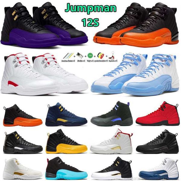 

jumpman 12 12s mens basketball shoes brilliant orange university blue twist field purple cherry black taxi varsity red men women trainers sp