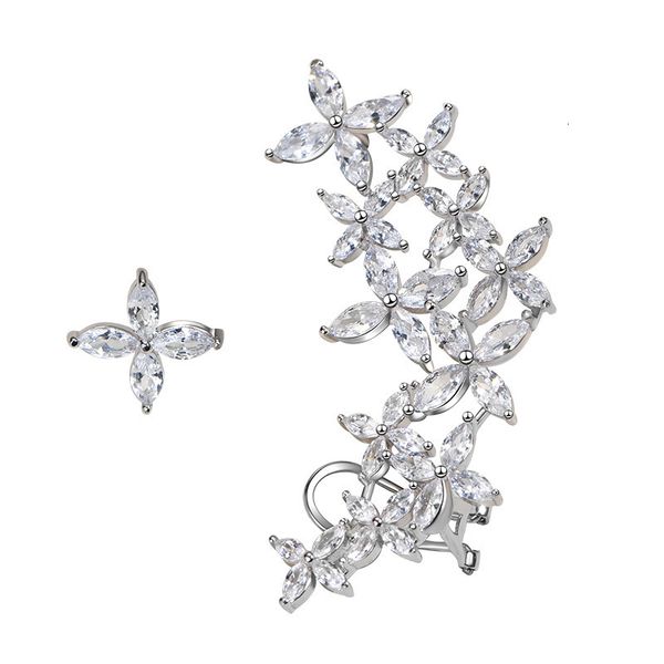 

dangle chandelier spe12 silver cubic zirconia cuff earrings huggie studs 230704