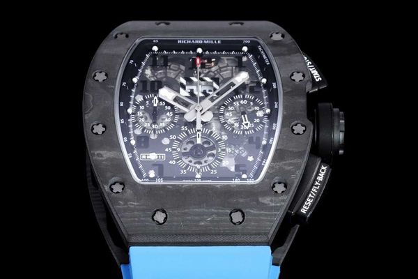

personality mechanical r i c h a r d luxury superb style male wrist watches rm11 rm11-03 2wlb designer high-end quality tpt carbon fiber bez, Slivery;golden