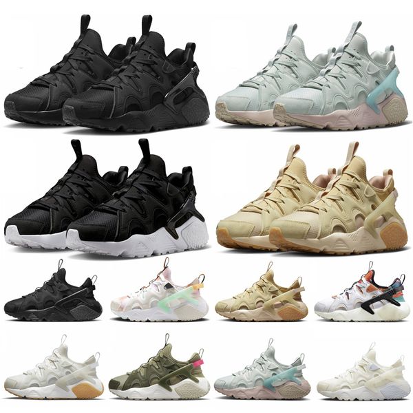 

huarache craft men women running shoes sneaker triple black summit white coconut milk light silver sanddrift lunar new year grey mens traine