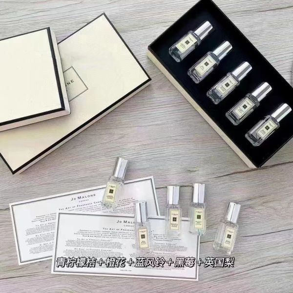 

jo malone london perfume set 9ml*5pc gift box english pear sea salt wild bluebell parfum cologne kit long lasting smell ing