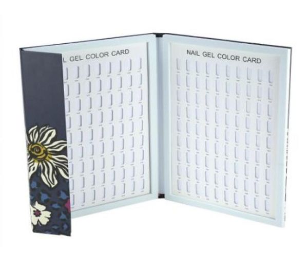 

professional new false nail color book 2 colors polish gel color card display book nail art showing shelf manicure tools1757292