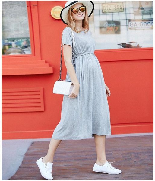 

2020 2020 maternity dress pregnancy clothes pregnant women elegant lady dresses party modal party casual evening dress z5kq7613261, White