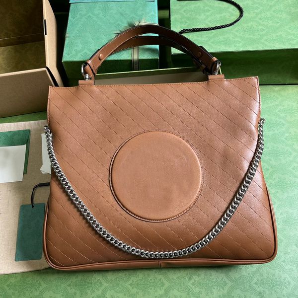 

designer small blondie tote bags womens round interlocking g leather patch genuine luxury shoulder fashion clutch women round handbags summe