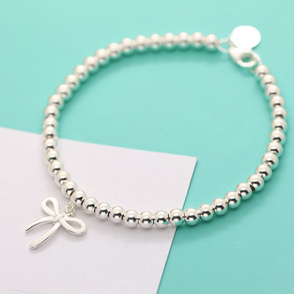 

new designer jewelry women beaded bracelet men trend fashion bow tag bracelets bangle 925 silver bracelet original classic heart bracelet t, Black