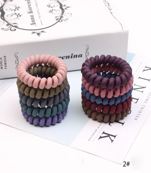 

girls frosted coil hair ties large hairbands elastic hair rope rubber ring ponytail holder for women thick hair accessories wholes3983960, Slivery;white