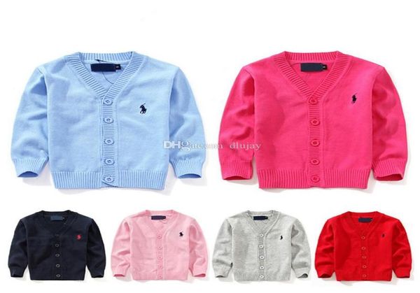 

2020 fashion new kids sweater autumn children polo sweater cardigan coat baby boys girls singlebreasted jacket sweaters outer wea1402119, Blue