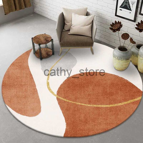

mats modern light luxury round carpets living room sofa coffee tables rug ins style decoration room bedroom carpet non-slip bath mats x0704