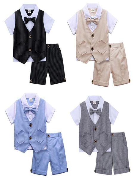 

baby birthday gentleman outfit infant wedding party gift suit toddler baptism formal clothing set christening dress1241507, Pink;blue