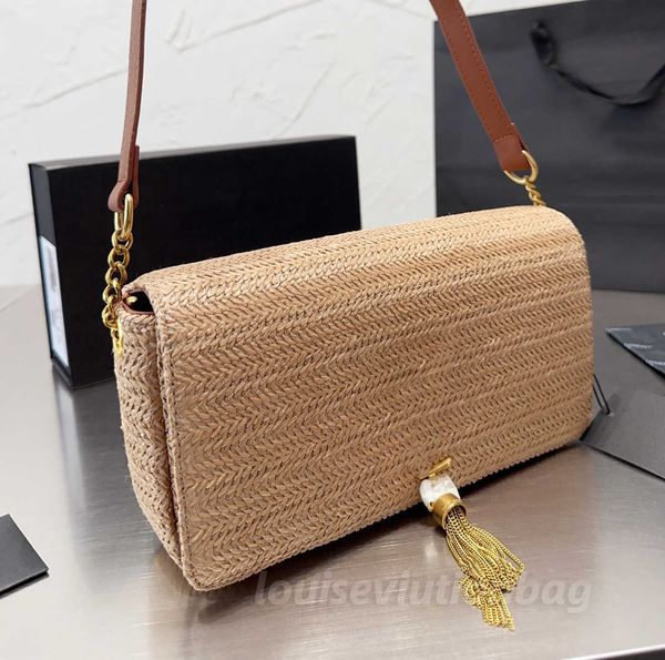 

designer bag leathersuperior quality women straw bag fashion luxury beach vacation woven one-shoulder messenger bags