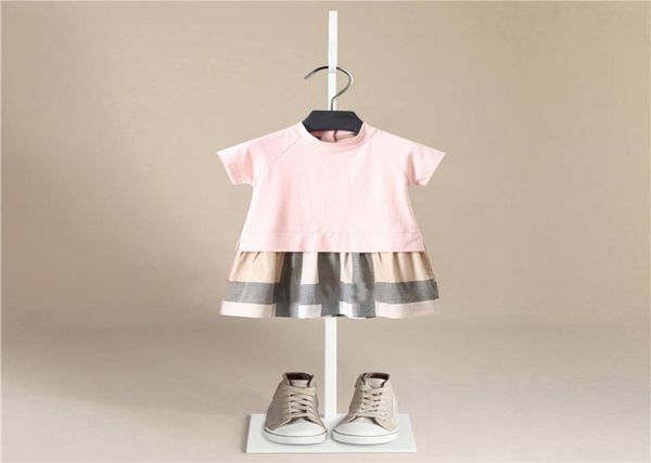 

girl dress 2019 new baby dresses stripe summer short sleeve princess dress female baby summer clothes kids girl clothes y2006234643081, Red;yellow