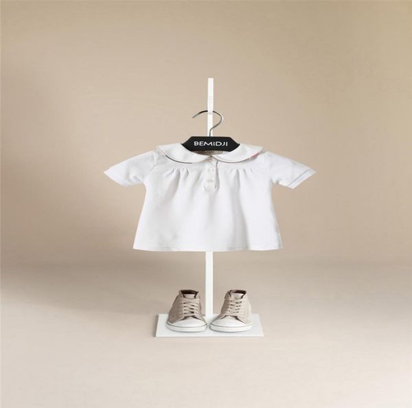 

children039s tshirts pure cotton and short sleeved pure color in summer with a small pleat girl039s shirt3447037, White;black