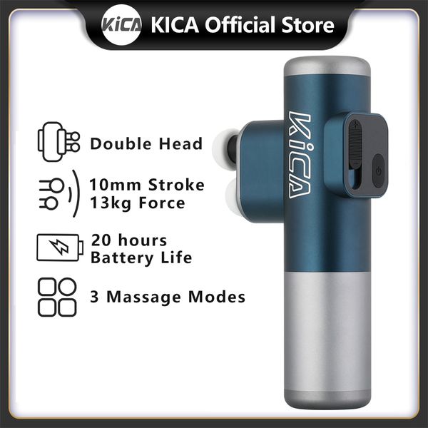 

full body massager kica 3 double head massage gun electric professional fitness muscle deep high frequency percussion 230704