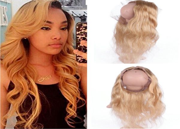 

27 honey blonde 360 lace frontal closure pre plucked body wave russian hair strawberry blonde full frontals 360 band lace closure4963707, Black;brown