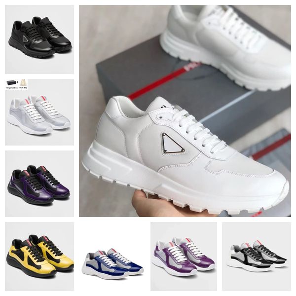 

luxury prad brand runner sports b22 man sneakers shoes runner mesh leather casual walking perfect bf gift technical men's outdoor train