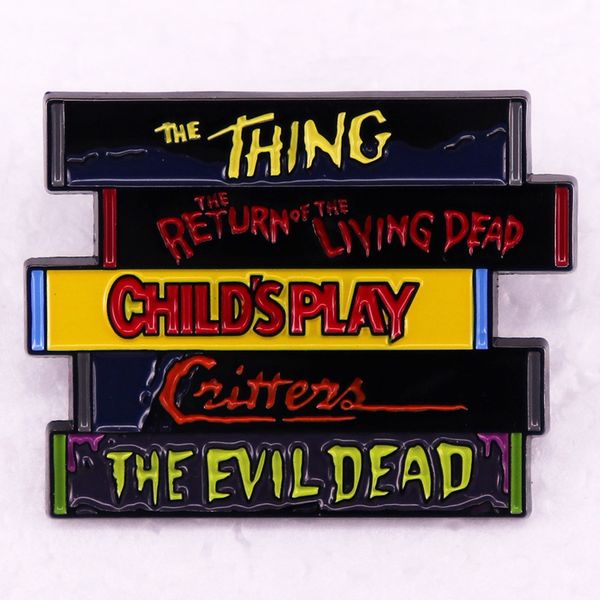 

halloween tape brooch cute anime movies games hard enamel pins collect cartoon brooch backpack hat bag collar lapel badges, Blue