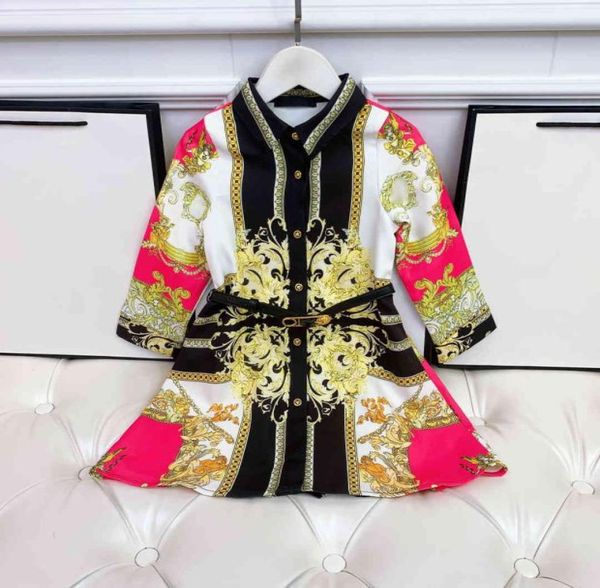 

highend brand deisgner girls dress jacket matching fashion belt court style size 1101604101646, Red;yellow