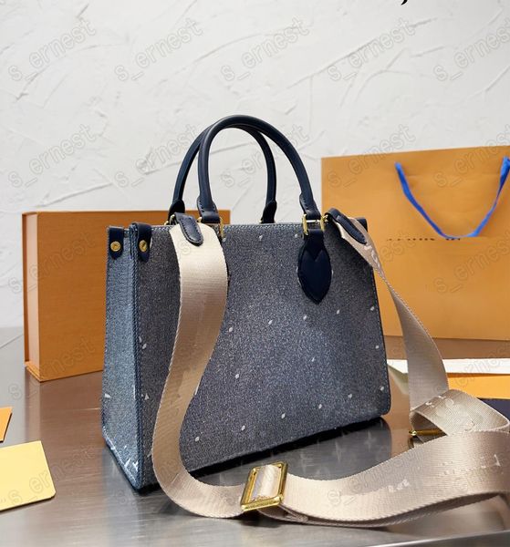 

denim handbag monochrome denim jacquard shoulder bag stone wash effect the go women's designer canvas tote purse