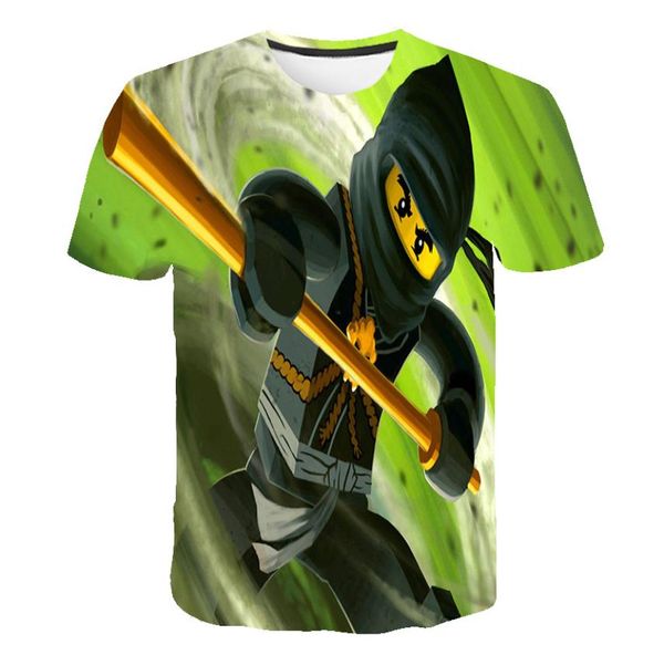 

2020 summer anime 3d cartoon tee baby boy clothes kids lovely ninja clothes ninjago t shirt children clothing boy girls shirt8114548, Blue