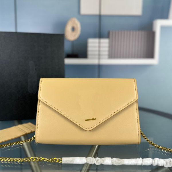 

chain men messenger bags shoulder bags women envelope postman package designer handbag purse genuine leather hardware chains fashion letters