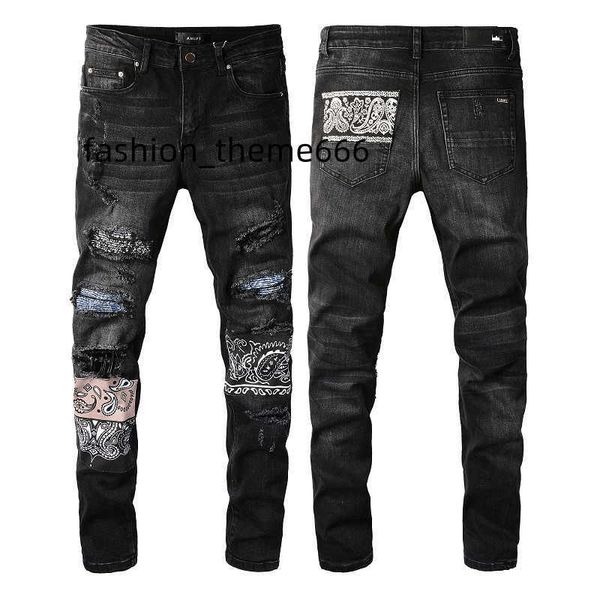 

jeans new fashion mens designer jeans ripped denim pants luxury hip hop distressed zipper trousers for male 2022 top, Blue
