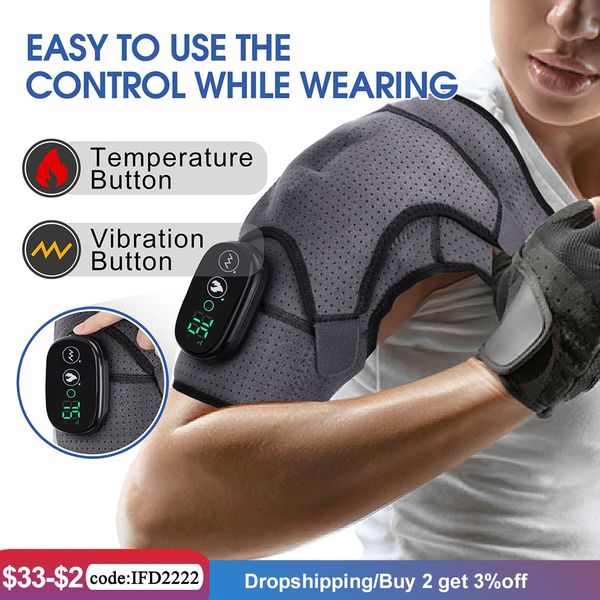 

massaging neck pillowws electric shoulder massager belt heating pad vibration massage support arthritis pain relief thermal physiotherapy br