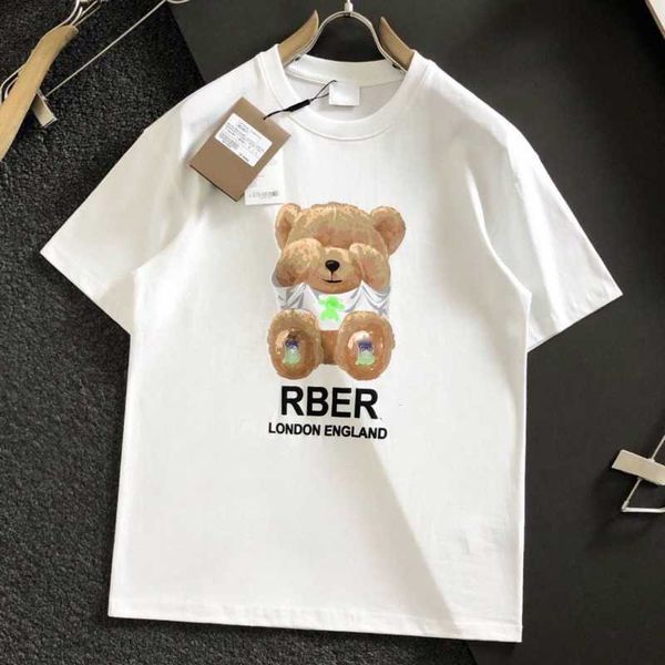 

summer short sleeve t shirt men women sweatshirt burb designer t shirt cotton pullover tb bear print pattern tee, White;black